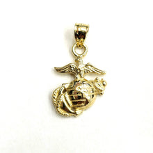 Load image into Gallery viewer, New 14k yellow gold Tiny US Marine Corps Emblem pendant Fine Jewelry Unisex 2.4g