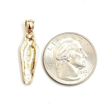 Load image into Gallery viewer, 14k yellow Gold sarcophagus ancient Egypt mummy Pendant charm fine jewelry 1.5g
