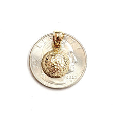Load image into Gallery viewer, New 14k yellow Gold golf ball Pendant charm sport fine jewelry gift unisex 1.8g