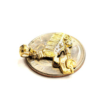 Load image into Gallery viewer, 14k yellow Gold Dump truck car trucking Pendant charm gift fine jewelry 2.3g