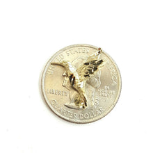 Load image into Gallery viewer, 14k yellow Gold solid hummingbird Pendant charm fine gift jewelry for her 1g