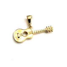 Load image into Gallery viewer, 14k yellow Gold solid Tiny Guitar Pendant gift music instrument fine jewelry 0.9g