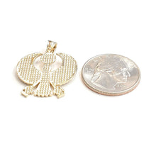 Load image into Gallery viewer, New 14k yellow Gold Scarab Egyptian falcon Pendant charm gift fine jewelry 4.6g