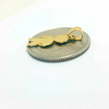 Load image into Gallery viewer, New 14k two tone gold solid baby boy Pendant charm gift fine jewelry unisex 0.8g