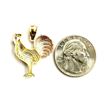 Load image into Gallery viewer, New 10k Gold rooster chicken bird Pendant charm gift fine jewelry unisex 2.3g