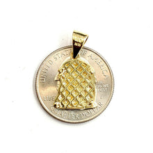 Load image into Gallery viewer, 14k yellow gold tiny jesus face head pendant charm fine religious jewelry 2.1g
