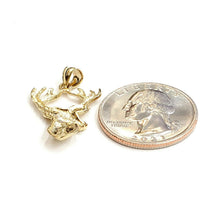 Load image into Gallery viewer, 14k yellow Gold deer buck male head Hunting Pendant charm gift jewelry 2g