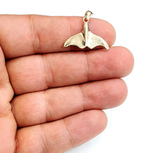 Load image into Gallery viewer, New 14k yellow Gold whale tail ocean Pendant charm fine jewelry gift unisex 1.5g