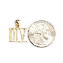 Load image into Gallery viewer, New 14KT Yellow Gold Solid Roman number 8 Pendant charm gift Fine Jewelry 1.9g