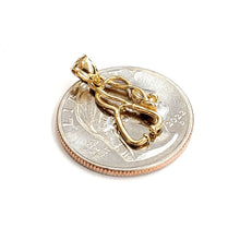Load image into Gallery viewer, 14K Yellow Gold 3D medical stethoscope doctor nurse Pendant Fine Jewelry 1g