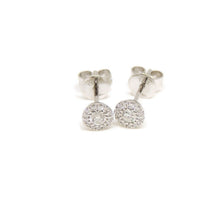 Load image into Gallery viewer, New 14k White Gold 0.24Ct Round Diamonds stud Earrings gift Push Back Fastening