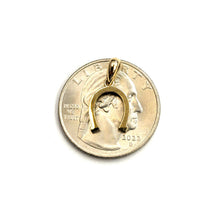 Load image into Gallery viewer, New 14k Yellow Gold horseshoe Pendant Charm lucky Gift fine jewelry unisex 0.6g