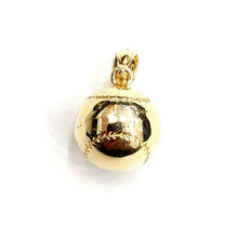 Load image into Gallery viewer, New 14k yellow Gold 3D baseball Pendant charm sport game fine jewelry gift 3.3g