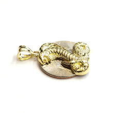 Load image into Gallery viewer, 10k yellow gold cobra snake reptile Pendant charm Unisex gift fine jewelry 2.9g
