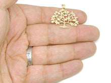 Load image into Gallery viewer, New 14k two tone gold tree of life lucky pendant fine jewelry gift for her 2.3g