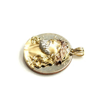 Load image into Gallery viewer, 14k multi color gold jesus face head pendant charm religious fine jewelry 2.7g