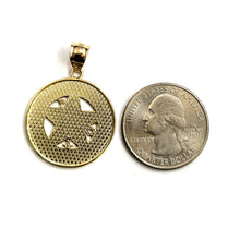 Load image into Gallery viewer, 14k yellow Gold 0.98" Round Tetragrammaton Protection Pendant Fine jewelry 5g