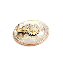 Load image into Gallery viewer, New 14k yellow Gold solid tiny sunflower girasol Pendant charm fine jewelry 0.7g
