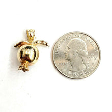 Load image into Gallery viewer, 14k yellow gold 3D pomegranate Granada fruit anar pendant fine jewelry 5.1g