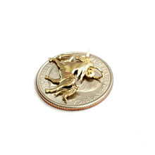 Load image into Gallery viewer, New 14k yellow gold unicorn full body pendant charm shiny gift fine jewelry 1g
