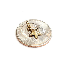 Load image into Gallery viewer, 14k yellow gold tiny star pendant charm celestial astronomy fine jewelry 0.5g