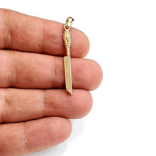 Load image into Gallery viewer, 14k yellow Gold solid kitchen utensil knife Pendant charm gift fine jewelry 1.5g