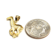 Load image into Gallery viewer, 14k yellow solid Gold Giraffe full body animal Pendant charm fine jewelry 1.7g
