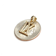 Load image into Gallery viewer, New 14KT Yellow Gold Solid Roman number 9 Pendant charm gift Fine Jewelry 1.2g