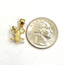 Load image into Gallery viewer, New 14k yellow Gold mouse Pendant animal charm Children gift fine jewelry 1.2g