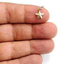 Load image into Gallery viewer, 14k yellow gold tiny star pendant charm celestial astronomy fine jewelry 0.5g