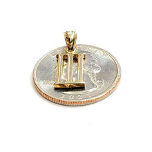 Load image into Gallery viewer, New 14KT Yellow Gold Solid Roman number 3 Pendant charm gift Fine Jewelry 1.3g