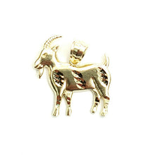 Load image into Gallery viewer, New 10k yellow Gold Goat Pendant charm diamond cut animal fine gift jewelry 1.5g