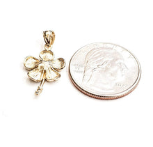 Load image into Gallery viewer, New 14k yellow Gold Hawaiian Hibiscus Plumeria flower Pendant fine jewelry 1.8g