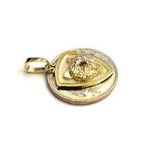 Load image into Gallery viewer, 14k yellow solid Gold Bear head face Animal Pendant charm fine gift jewelry 3.7g