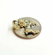 Load image into Gallery viewer, 10k yellow solid Gold Ram Aries Zodiac Sign Charm Pendant fine gift jewelry 1.2g