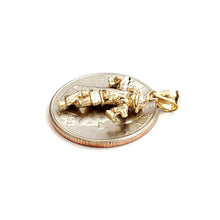 Load image into Gallery viewer, New 14k yellow Gold solid 3D scarecrow Pendant charm Gift fine jewelry 3.3g