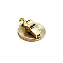 Load image into Gallery viewer, 14k yellow Gold 3D Whistle Coach Athletics Pendant sport game fine jewelry 3.8g