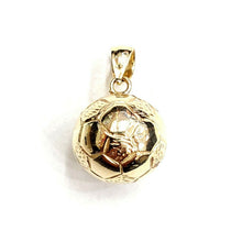 Load image into Gallery viewer, 14k yellow Gold 3D Soccer ball Pendant charm sport game fine jewelry gift 4g