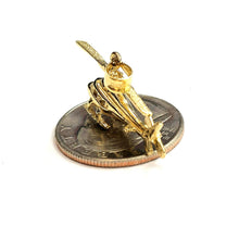 Load image into Gallery viewer, 14k yellow Gold solid Helicopter Aviation 3D pendant charm fine jewelry 3g