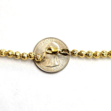 Load image into Gallery viewer, 10K yellow gold 5mm ball bead chain Diamond Cut Necklace Fine jewelry 25.5g 24"