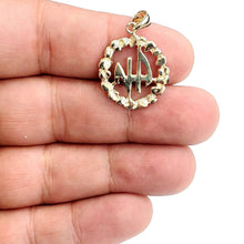 Load image into Gallery viewer, 14k yellow Gold Narcotics Anonymous circle NA Symbol Pendant fine jewelry 3.2g