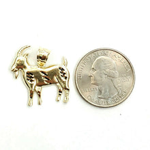 Load image into Gallery viewer, New 10k yellow Gold Goat Pendant charm diamond cut animal fine gift jewelry 1.5g