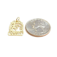 Load image into Gallery viewer, New 14k yellow Gold libra zodiac sign Pendant charm gift fine jewelry 1.2g