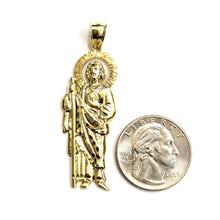 Load image into Gallery viewer, 10k yellow gold saint Jude San juda pendant charm fine religious jewelry 3.7g