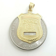 Load image into Gallery viewer, 14k yellow gold police badge pendant charm Fine Jewelry Gifts men women 1.8g