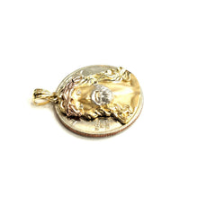 Load image into Gallery viewer, 14k multi color gold jesus face head pendant charm religious fine jewelry 2.7g