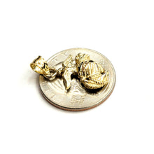 Load image into Gallery viewer, New 14k yellow gold Tiny US Marine Corps Emblem pendant Fine Jewelry Unisex 2.4g