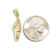 Load image into Gallery viewer, 14k yellow Gold ice cream cone summer pastry Pendant charm fine jewelry 1.4g