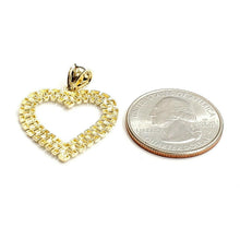 Load image into Gallery viewer, New 10k yellow gold heart pendant charm love Amor fine gift women jewelry 1.9g