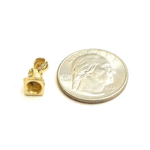 Load image into Gallery viewer, New 14k yellow gold Solid Tiny 3D Bell pendant charm Gift fine jewelry 1.9g